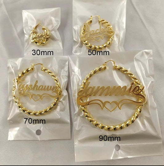 Custom Name Hoops