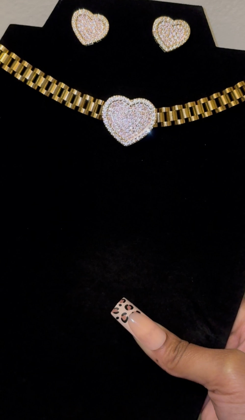 Iced Out Heart Set