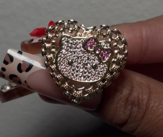 HK Diamond Studded Ring