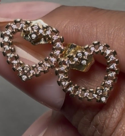 Heart studded Earrings