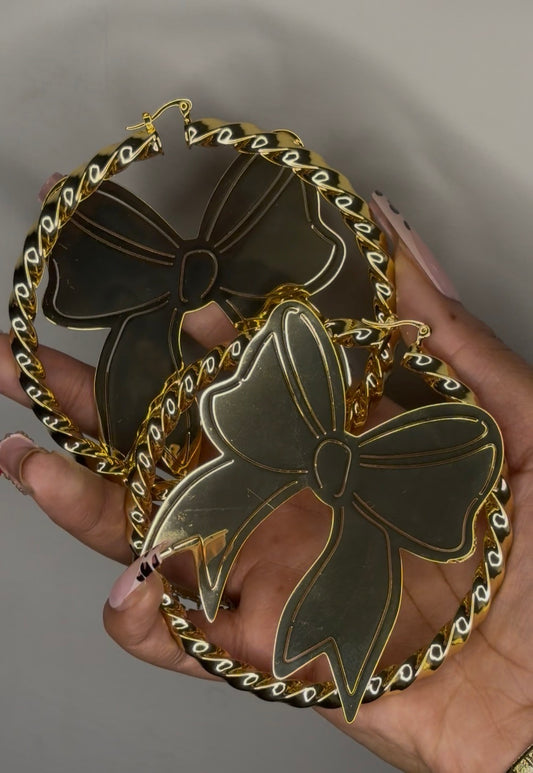Bow Knot Hoops