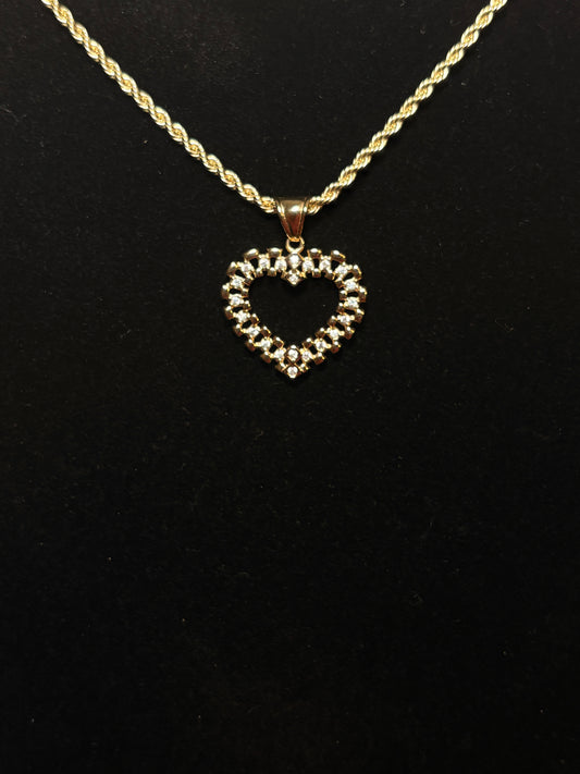 Heart studded Rolex Necklace